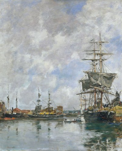 Deauville Rıhtımı, 1891 by Eugene Louis Boudin