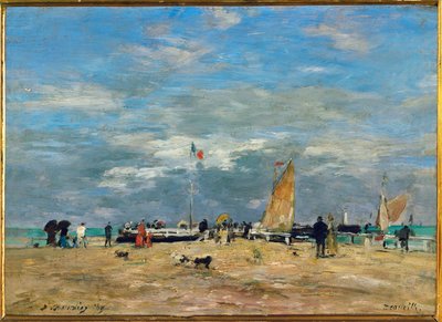 Deauville İskelesi by Eugene Louis Boudin