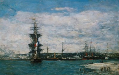 Havre Limanı, c.1864-66 by Eugene Louis Boudin