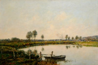 Fransa, Deauville'deki Su Çayırları (tuval üzerine yağlı boya) by Eugene Louis Boudin