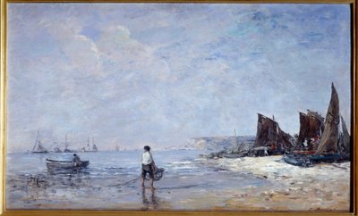 Balıkçı Resmi Eugene Louis Boudin (1824-1898) 19. yüzyıl Güneşi. 0,35x0,57 m Rouen, Güzel Sanatlar Müzesi by Eugene Louis Boudin
