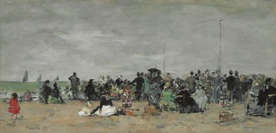 Trouville Plajı, 1874 by Eugene Louis Boudin