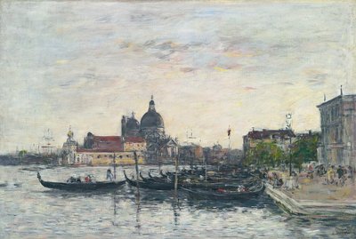 Venedik, Büyük Kanal Girişindeki Köstebek ve Selam, Akşam, 1895 by Eugene Louis Boudin