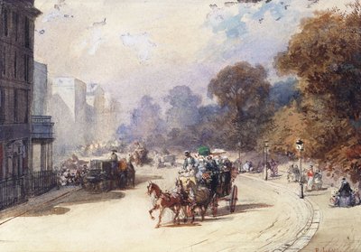Londra Caddesinde Bir Araba, by Eugene Louis Lami