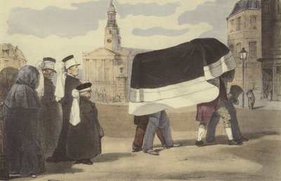 İnsanların cenaze töreni by Eugene Louis after Lami