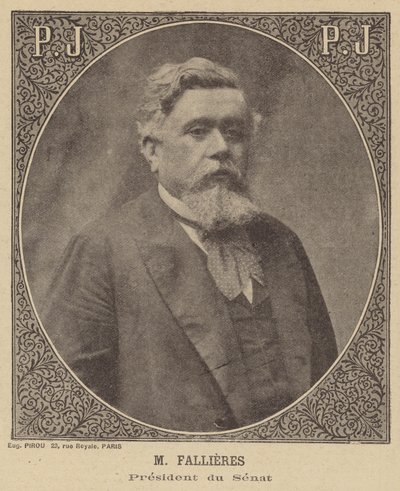 Fransız Senatosu Başkanı Armand Fallieres by Eugene Pirou