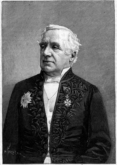 Baron Felix Hippolyte Larrey (1808-1895), Fransız cerrah, Bilimler Akademisi ve Tıp Akademisi üyesi portresi by Eugene Pirou