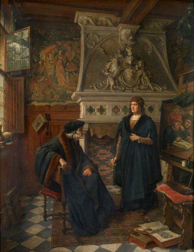 Erasmus ve Quentin Matsys by Eugene Siberdt