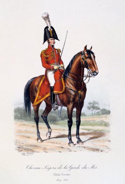 Kral Muhafızlarının Hafif Atları, Küçük Üniforma, 1814-15 by Eugene Titeux
