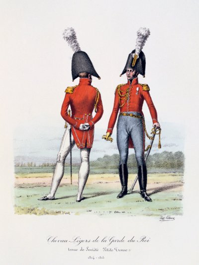 Kral Muhafızlarının Hafif Atları, Bölüğün Giyinip Soyunması, 1814-15 by Eugene Titeux