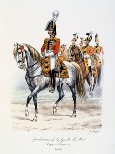 Kral Muhafızları Jandarma, Yüzbaşı-Teğmen, 1814-15 by Eugene Titeux