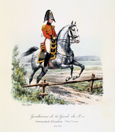 Kral Muhafızları Jandarma, Filo Komutanı, soyunmak, 1814-15 by Eugene Titeux