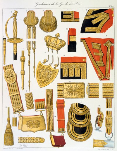 Kral Muhafızları Jandarmaları, Insignia by Eugene Titeux