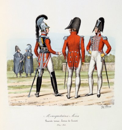Kara Silahşörler, Tam Elbise ve Sosyete Elbisesi, 1814-15 by Eugene Titeux