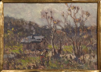Çiftlik (kağıt üzerinde yağ ve tempera) by Eugenio Gignous