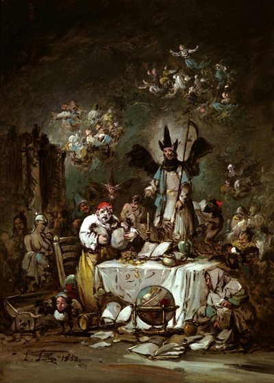 Alegorik kapris. Hırs, 1852 by Eugenio Lucas Velázquez