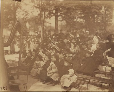 Guignol, Lüksemburg Bahçeleri by Eugène Atget