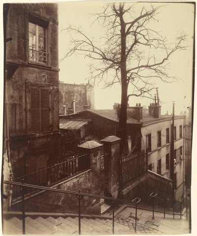 Merdiven, Montmartre, 1921. by Eugène Atget