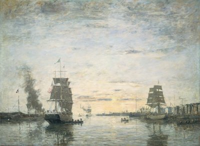 Limana giriş, Le Havre by Eugène Boudin