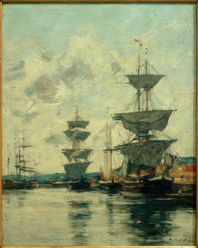 Deauville liman havzası by Eugene Louis Boudin