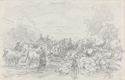 Dereden Geçen Sürüler by Eugène Boudin