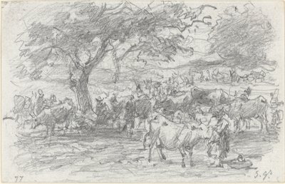 Çoban ve Sığır by Eugène Boudin