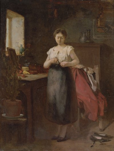 Kadın bir iç by Eugène Carrière