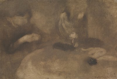 Masada Dikiş Eden Kadınlar, yakl. 1894-96. by Eugène Carrière