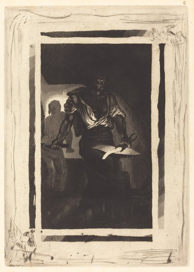 Bir Demirci Un Forgeron, 1833. by Eugène Delacroix
