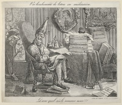 Meditasyon Yapan Bir Edebiyat Üyesi, 1821., 1821. by Eugène Delacroix