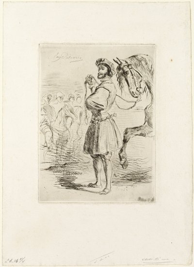 Francis I Zamanından Bir Lord by Eugène Delacroix