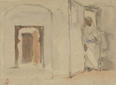 Arap evinin önünde by Eugène Delacroix