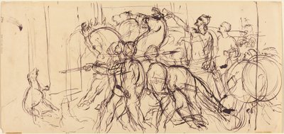 Arabacılar. by Eugène Delacroix