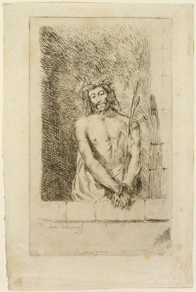 Reed ile İsa by Eugène Delacroix