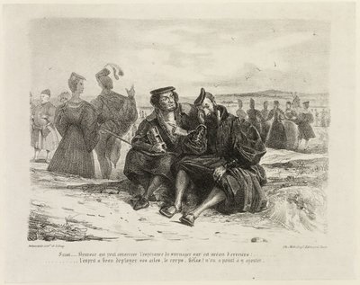 Faust ve Wagner by Eugène Delacroix