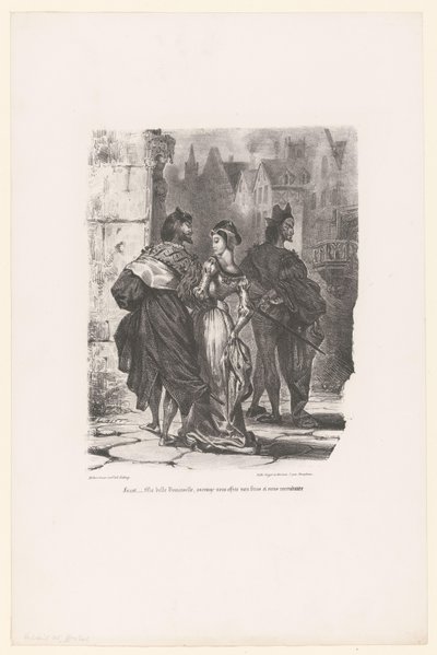 Faust sondası Grietje te verleiden Faust: Güzel kızım, kolumu uzatıp seni eve bırakmaya cesaret edebilir miyim? (nesne üzerindeki başlık) Faust (dizi adı) Faust, M. de Goethe