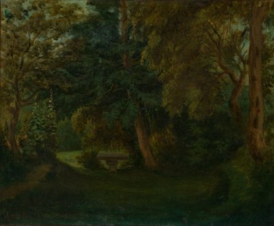 George Sand'in Nohant'taki Bahçesi, ca. 1842-43. by Eugène Delacroix