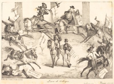 Trick Binme Atlama Dersi, 1822. by Eugène Delacroix