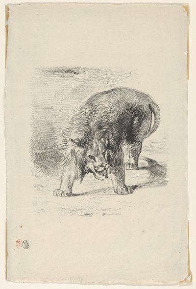 Ayakta Duran Aslan, 1833., 1833. by Eugène Delacroix