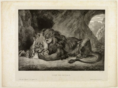 Atlas Dağları Aslanı by Eugène Delacroix