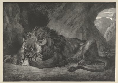 Atlas Dağları Aslanı, 1829-30., 1829-30. by Eugène Delacroix