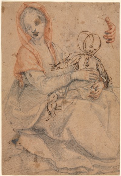 madonna ve çocuk by Eugène Delacroix