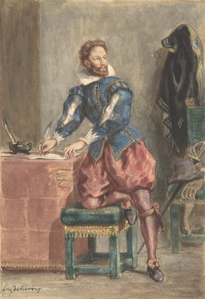 Mathurin Regnier, yak. 1846. by Eugène Delacroix