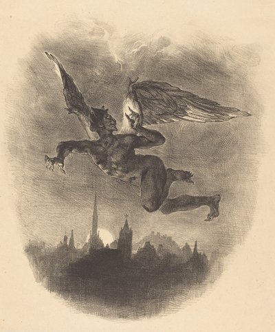 Havadaki Mefistofeles by Eugène Delacroix
