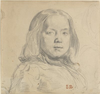 Bir Çocuk Portresi. by Eugène Delacroix