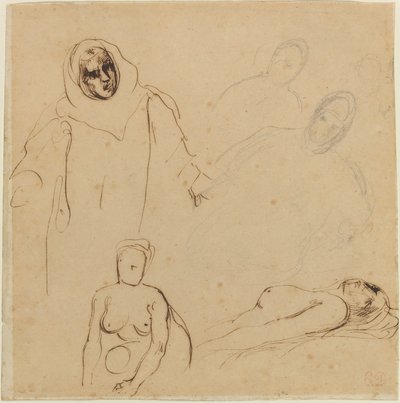 Christopher Columbus için çalışmalar by Eugène Delacroix