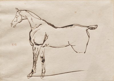 Bir Atın Çalışması by Eugène Delacroix