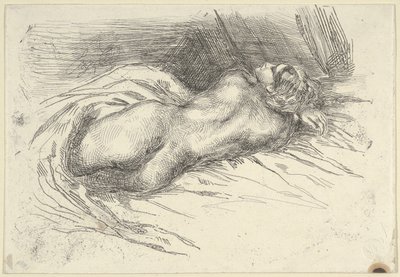 Arkadan Bakılan Bir Kadının İncelenmesi, 1833., 1833. by Eugène Delacroix