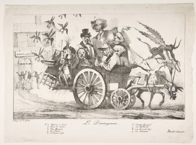 Sansür Kurulu Taşınıyor, 1822. by Eugène Delacroix