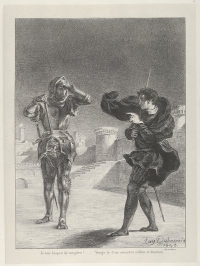 Terastaki Hayalet, 1843., 1843. by Eugène Delacroix